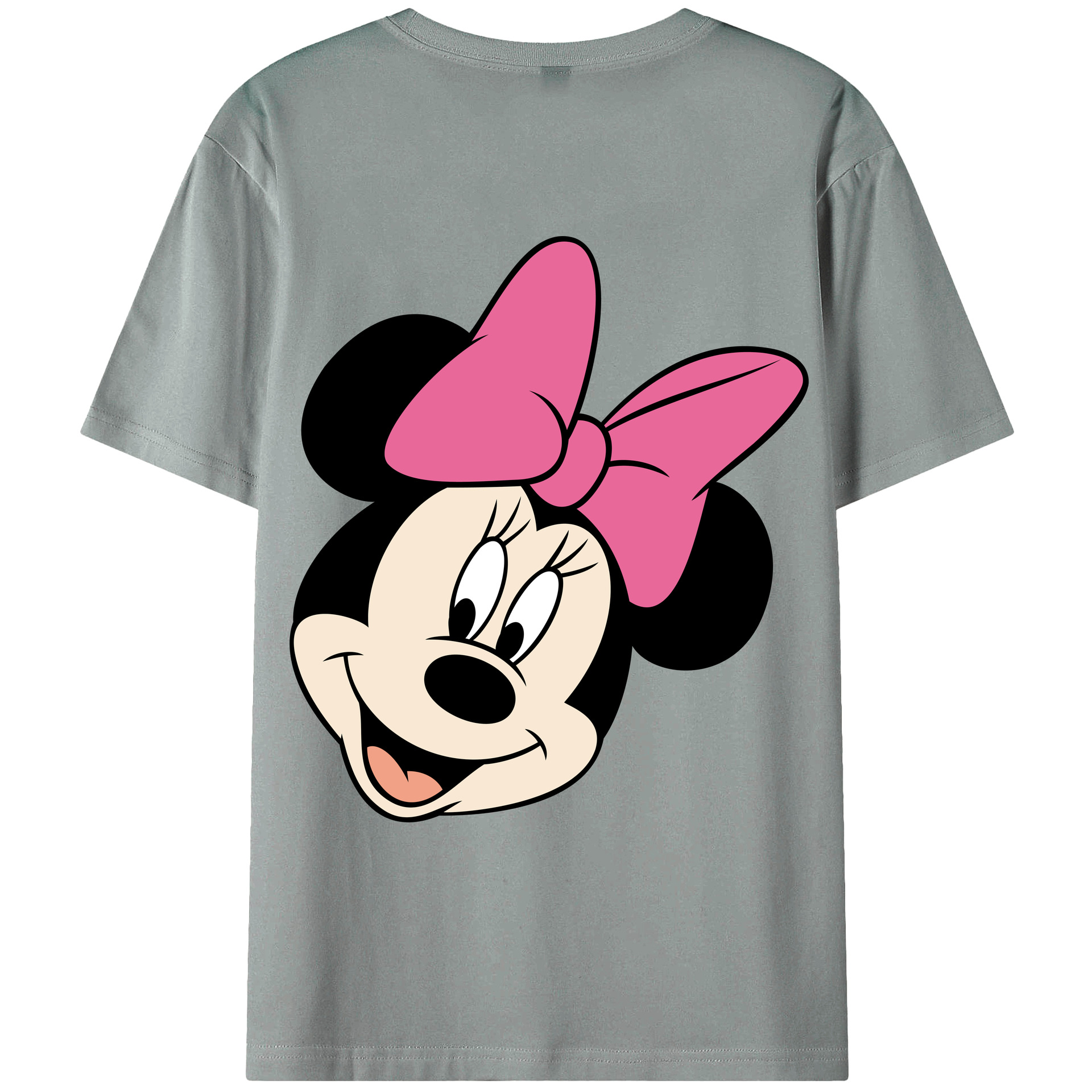 ミッキーマウス Mickey Mouse 綿100％ メンズ半袖Tシャツ（バックプリント） 通気性